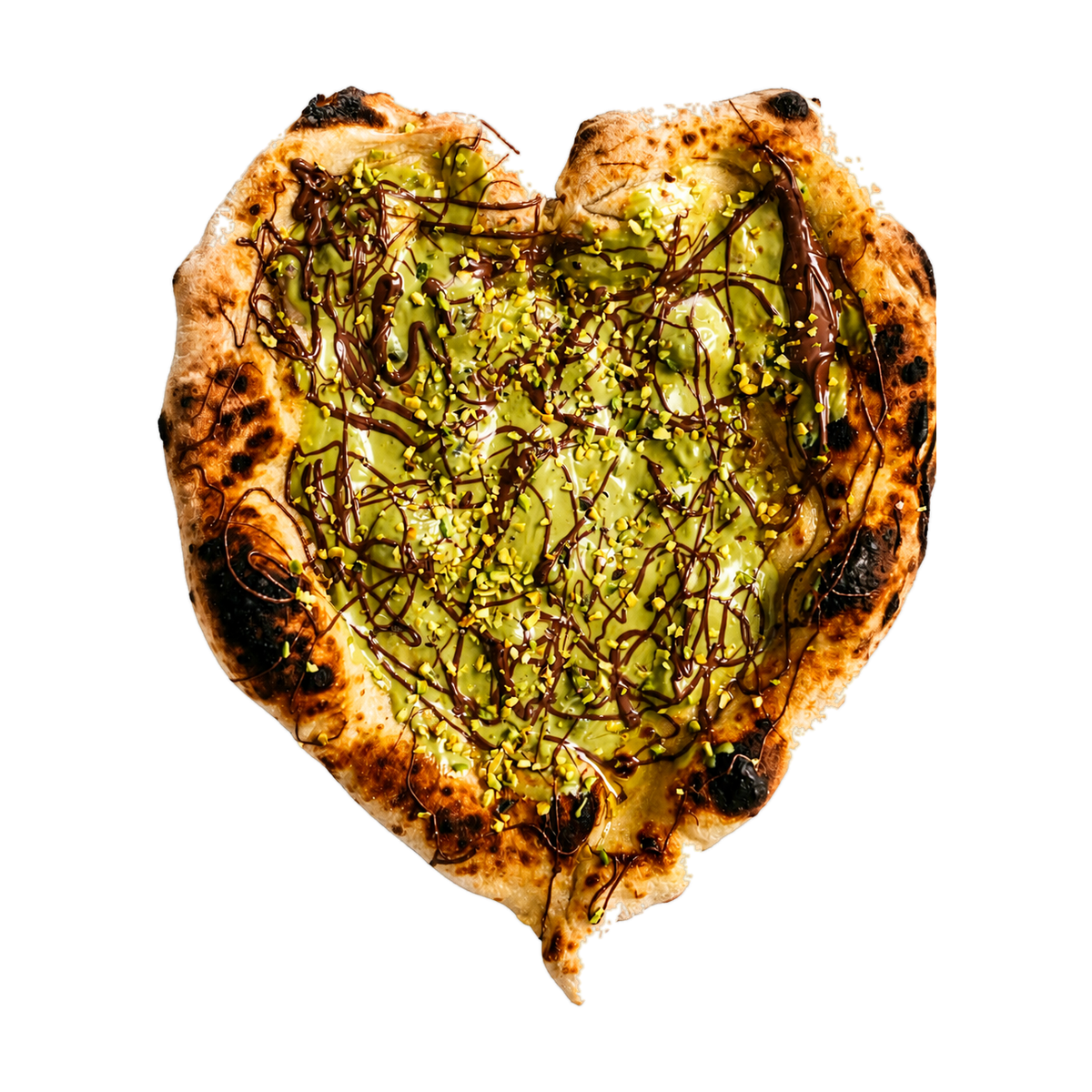 Pistachio Chocolate Dessert Pizza pizza